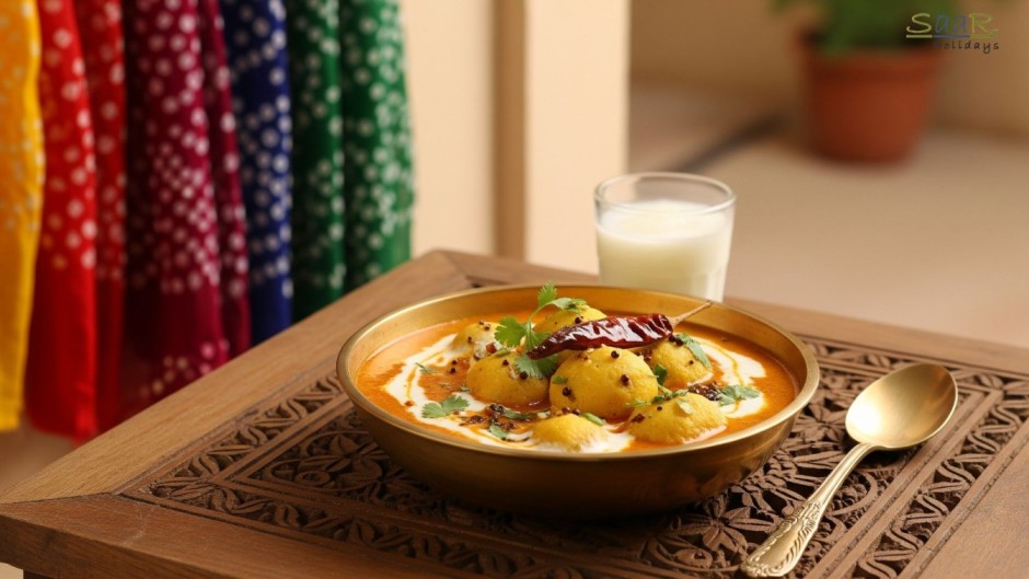 Rajasthan family tour with traditional food gatte ki sabji